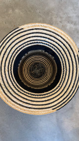 Straw Pom Pom Hat