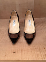 Brown Suede and Patent Leather Heels (39)