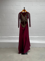 Red Gown with Exquisite Back