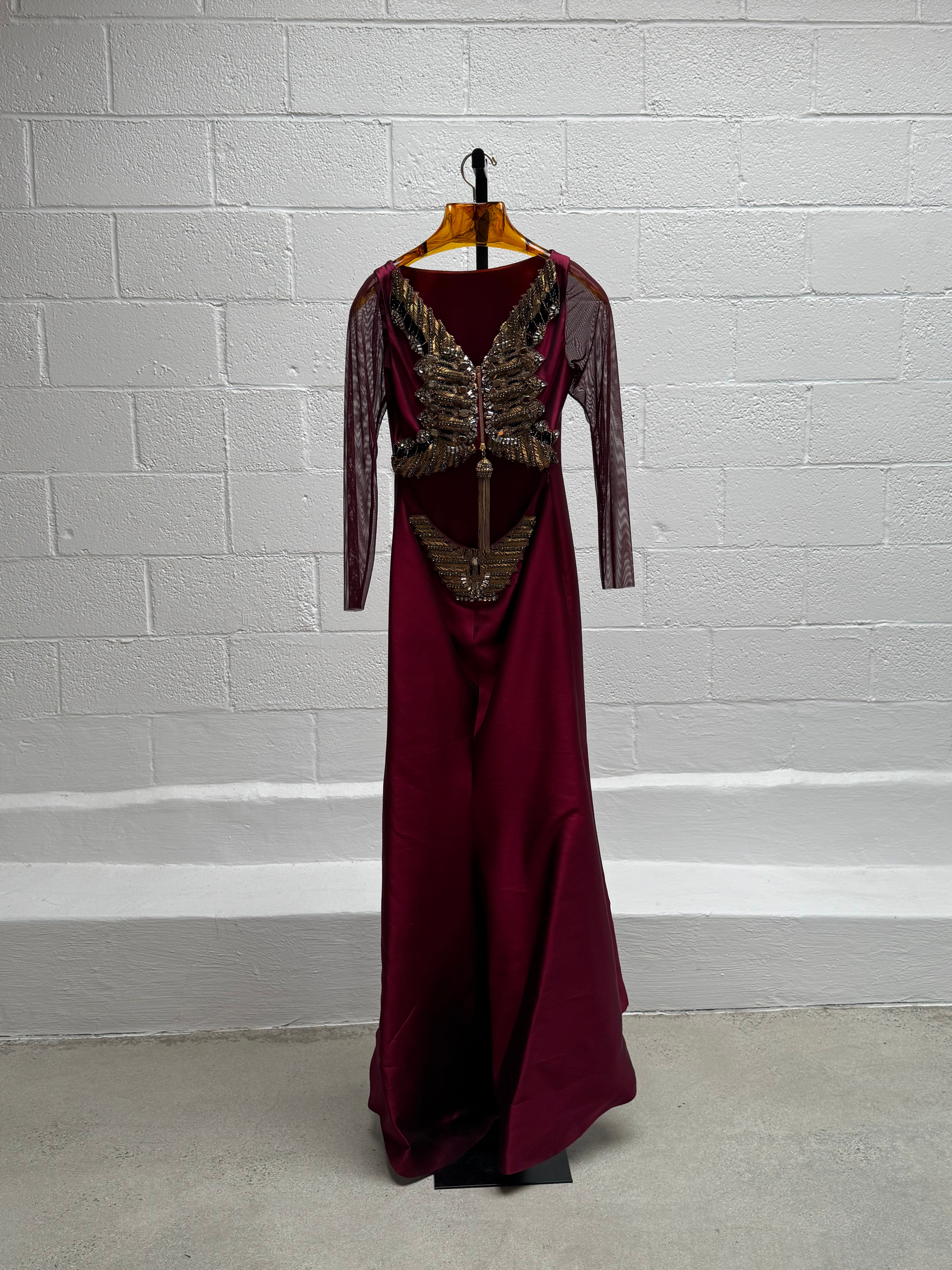 Red Gown with Exquisite Back