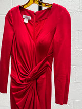 Red Rouched Gown