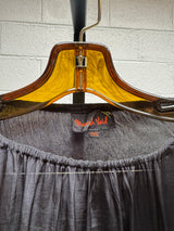 Black Silk Cape with Beading and Pants