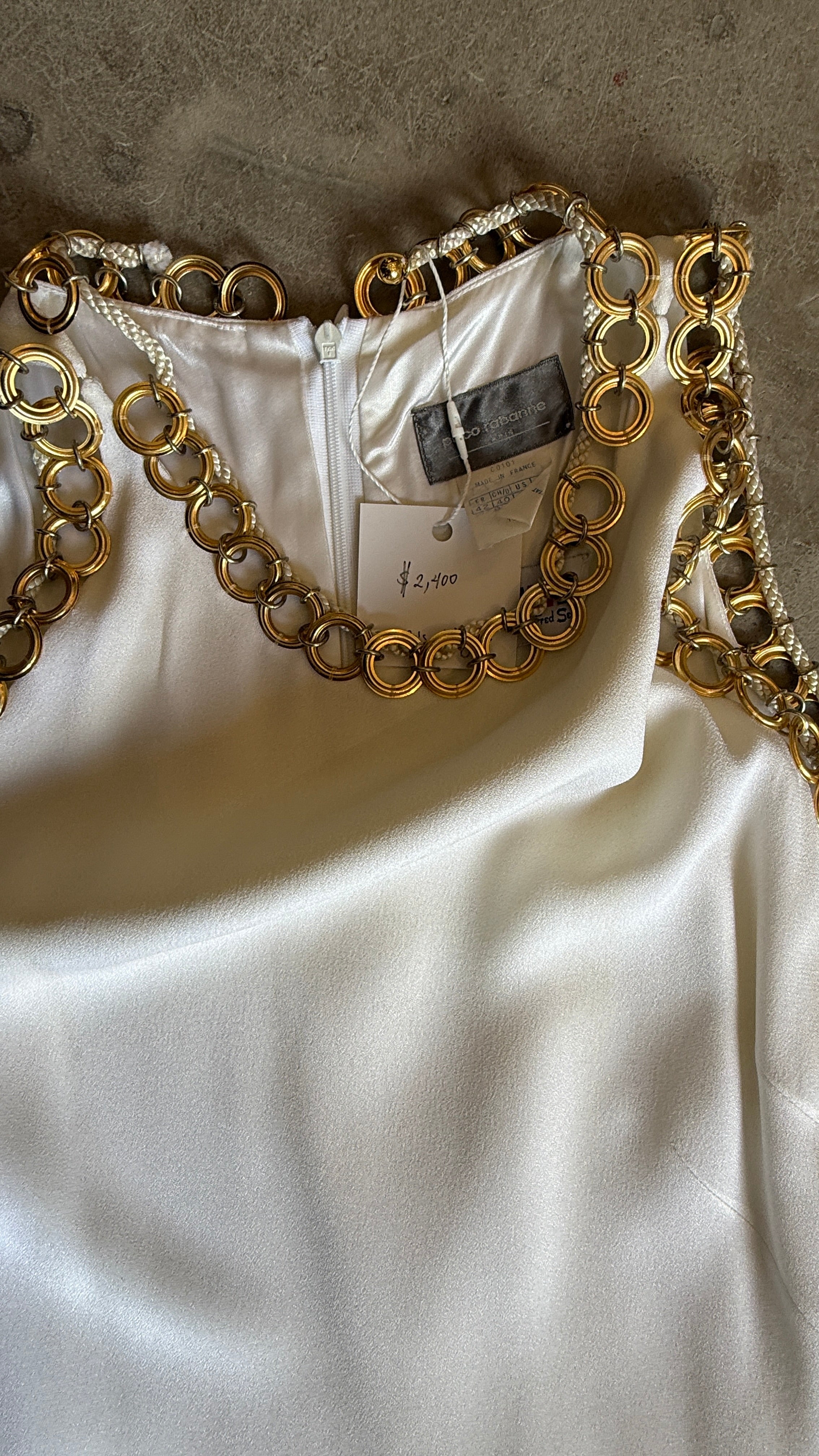 1980s Paco Rabanne White Dress