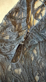 Black Lace Beaded Dress