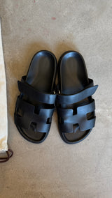 Hermes Black Techno Sandals