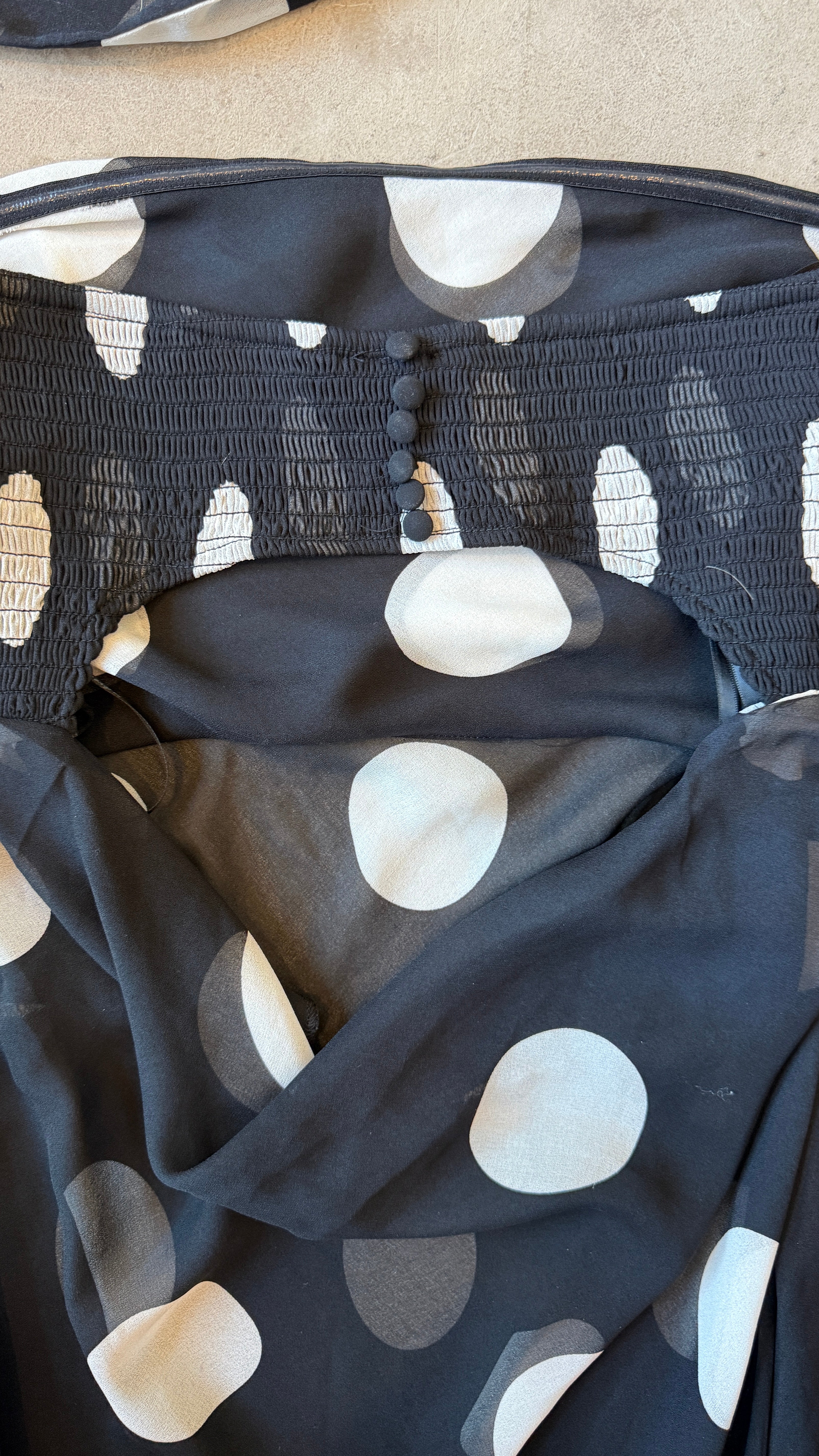 Polka-Dot Sheer Maxi Dress & Scarf Set