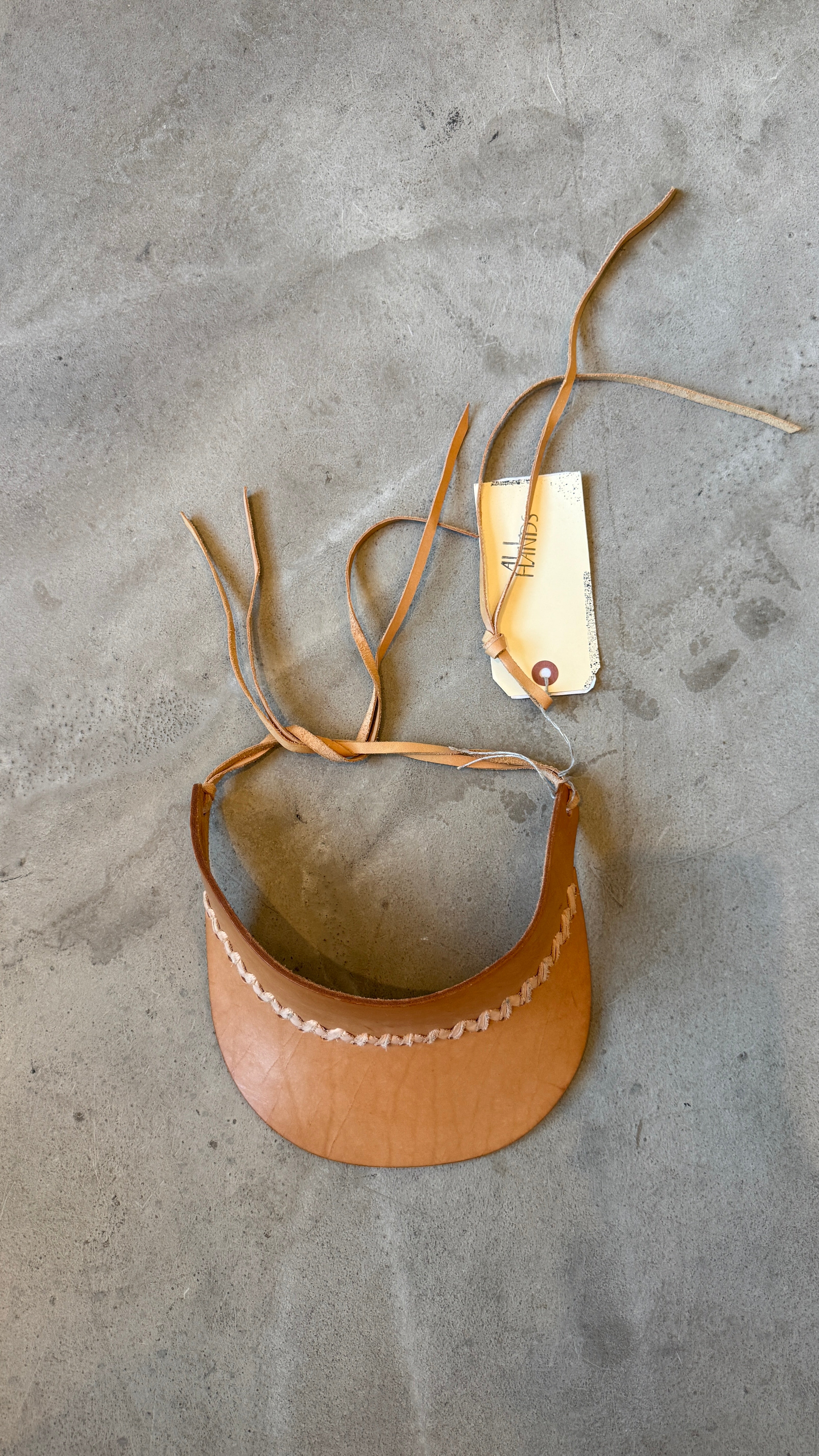 Handmade Brown Leather Visor