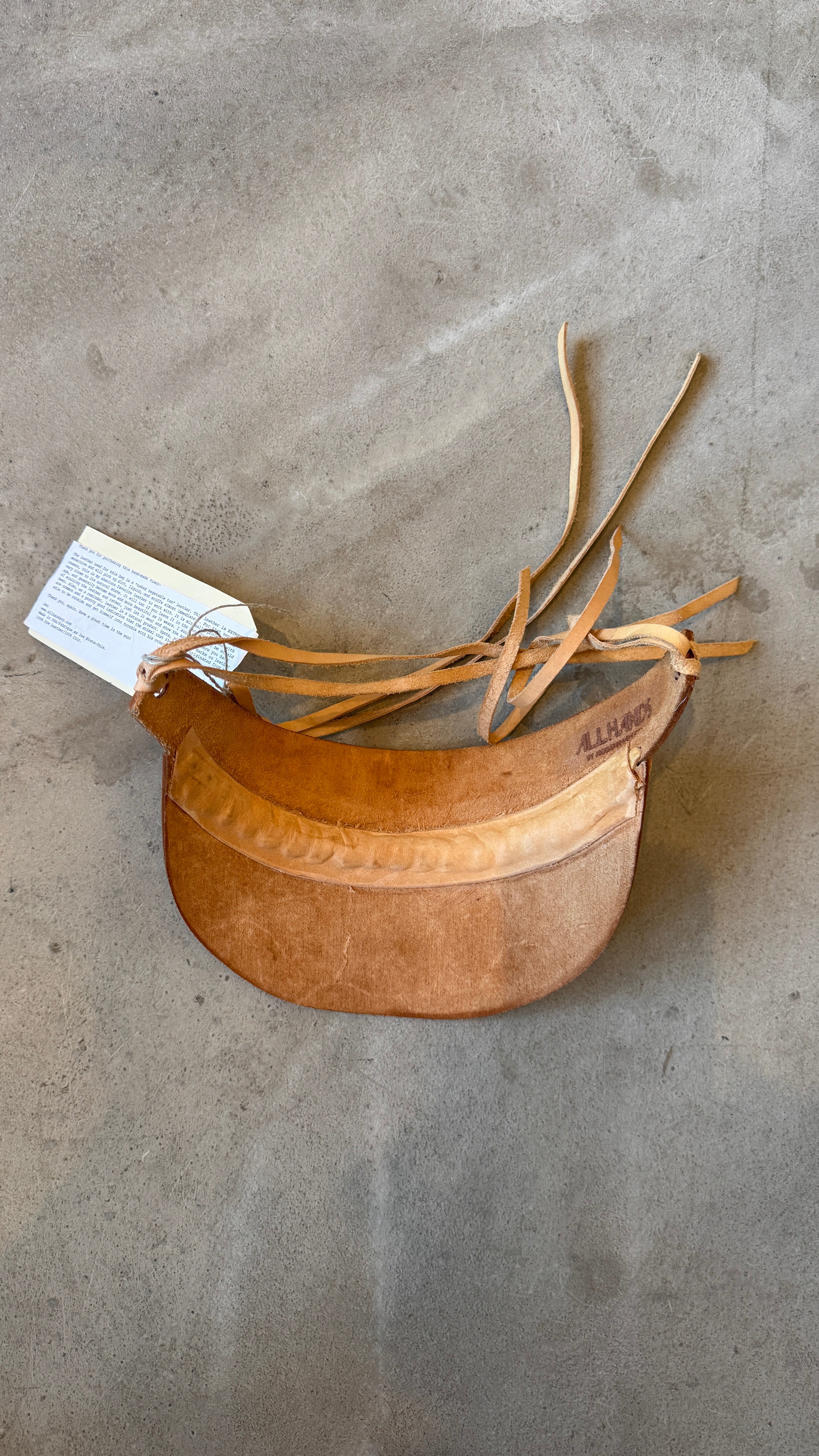 Handmade Brown Leather Visor