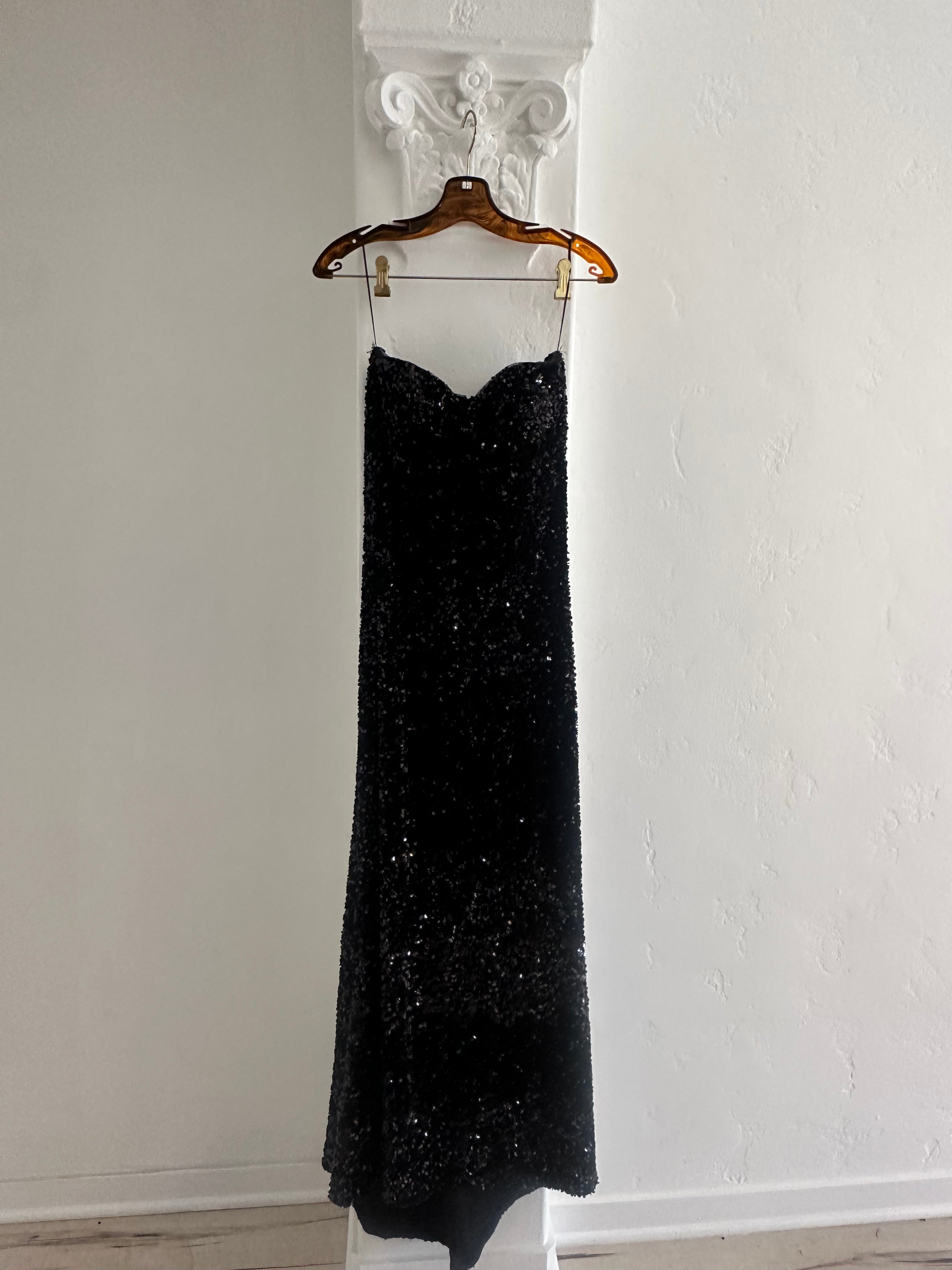 Strapless Sequin Gown