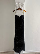 Strapless Sequin Gown