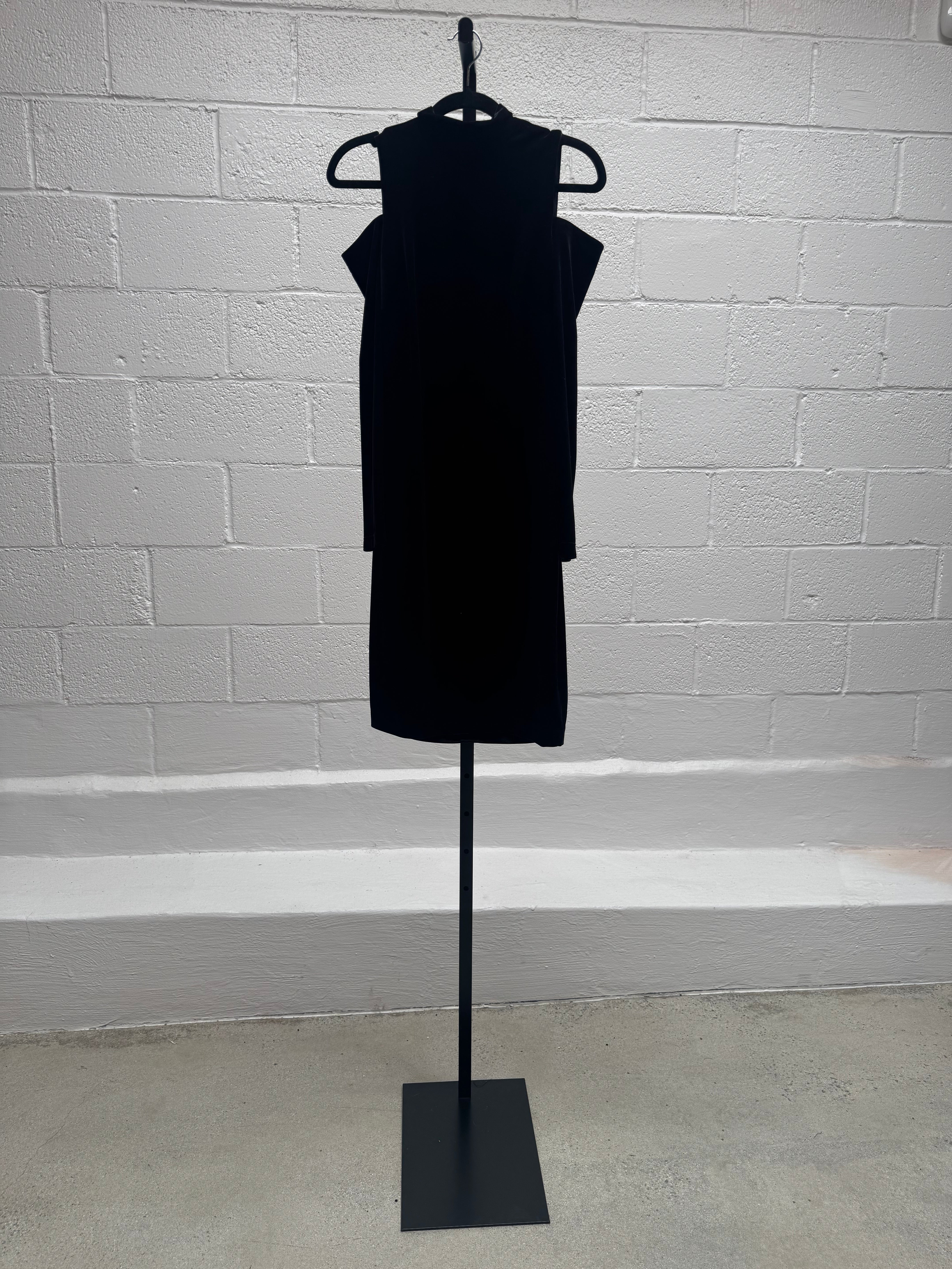 Black Velvet Cut Out Dress