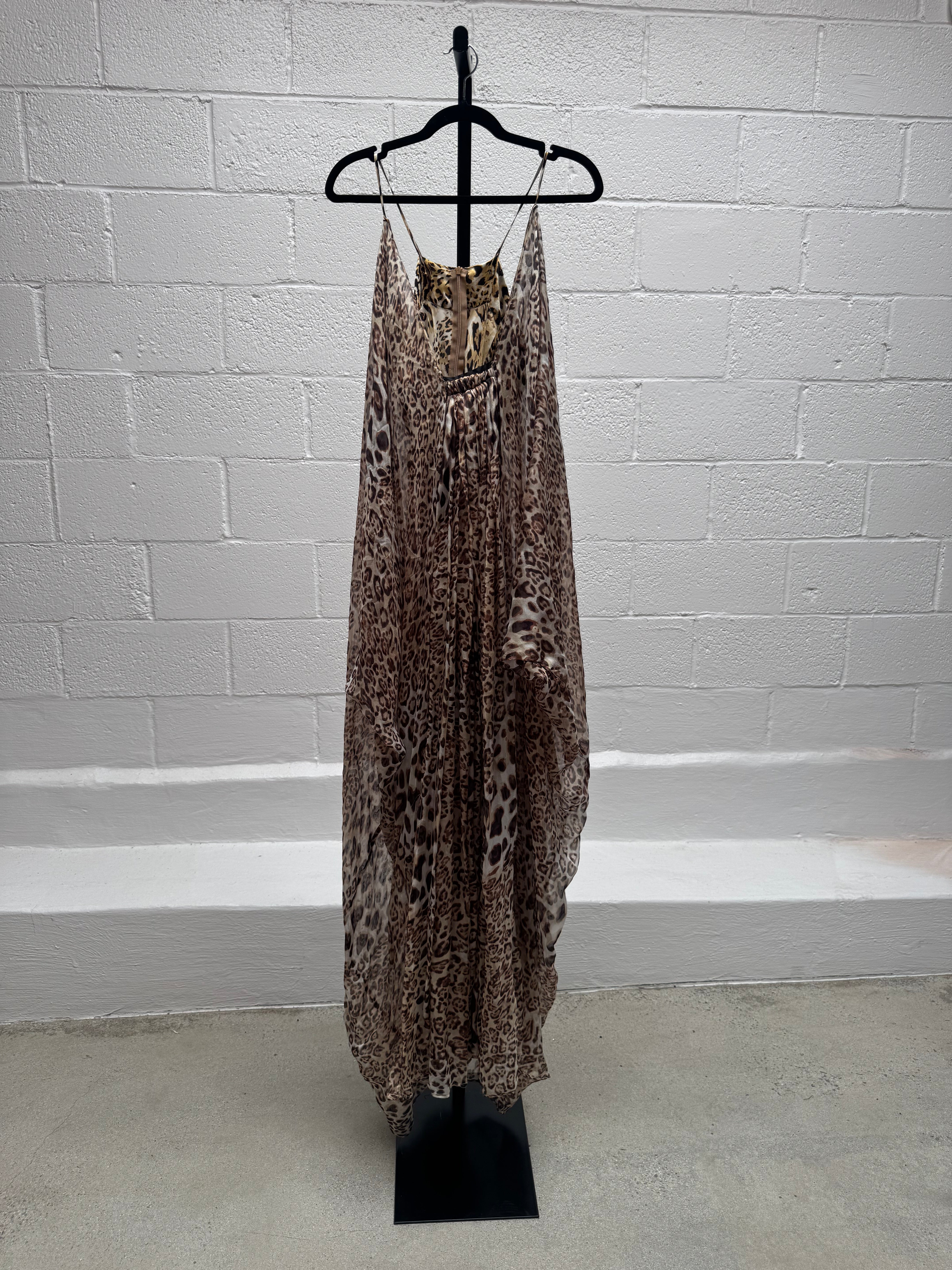 Leopard Print Silk Dress