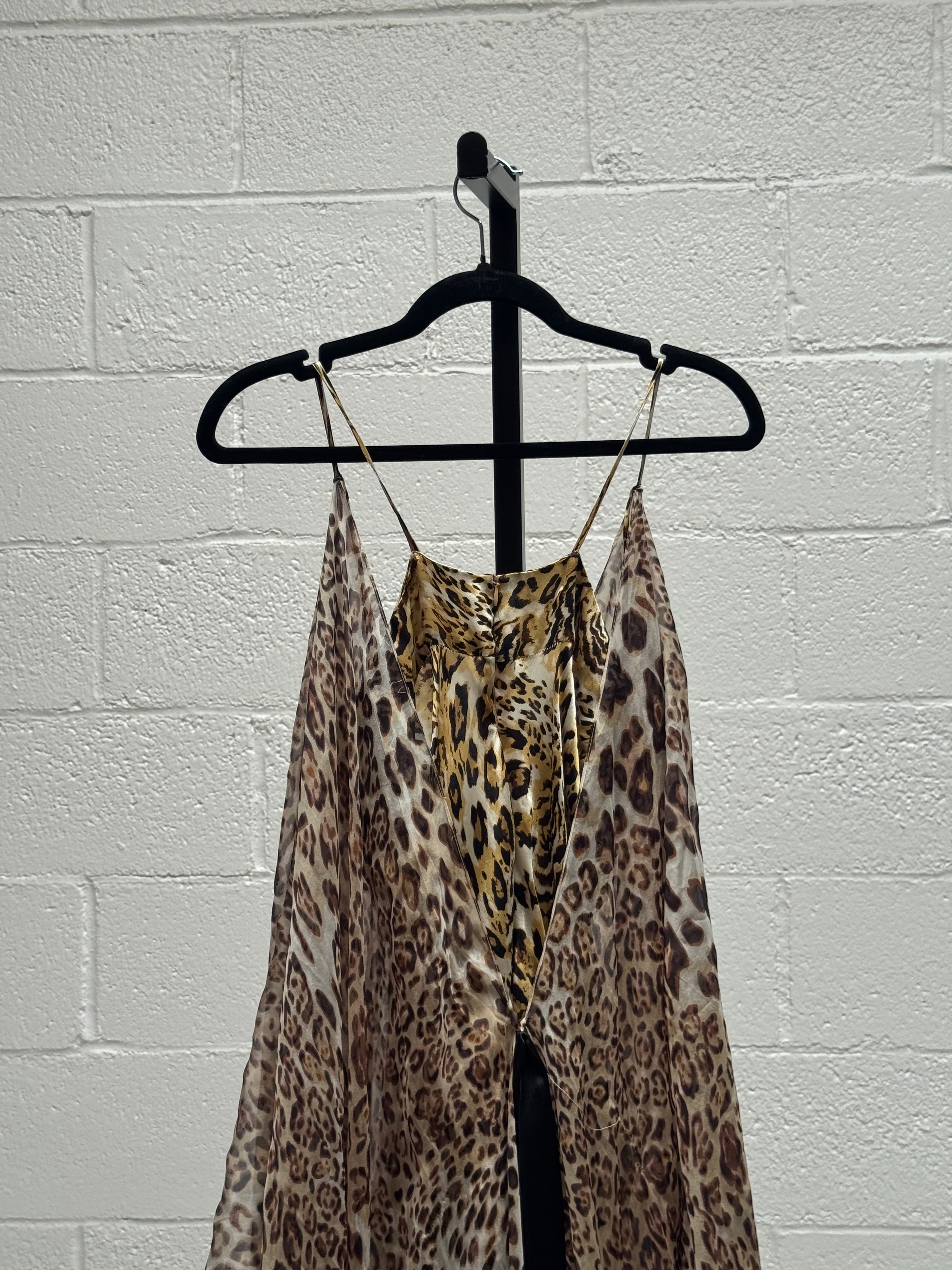 Leopard Print Silk Dress