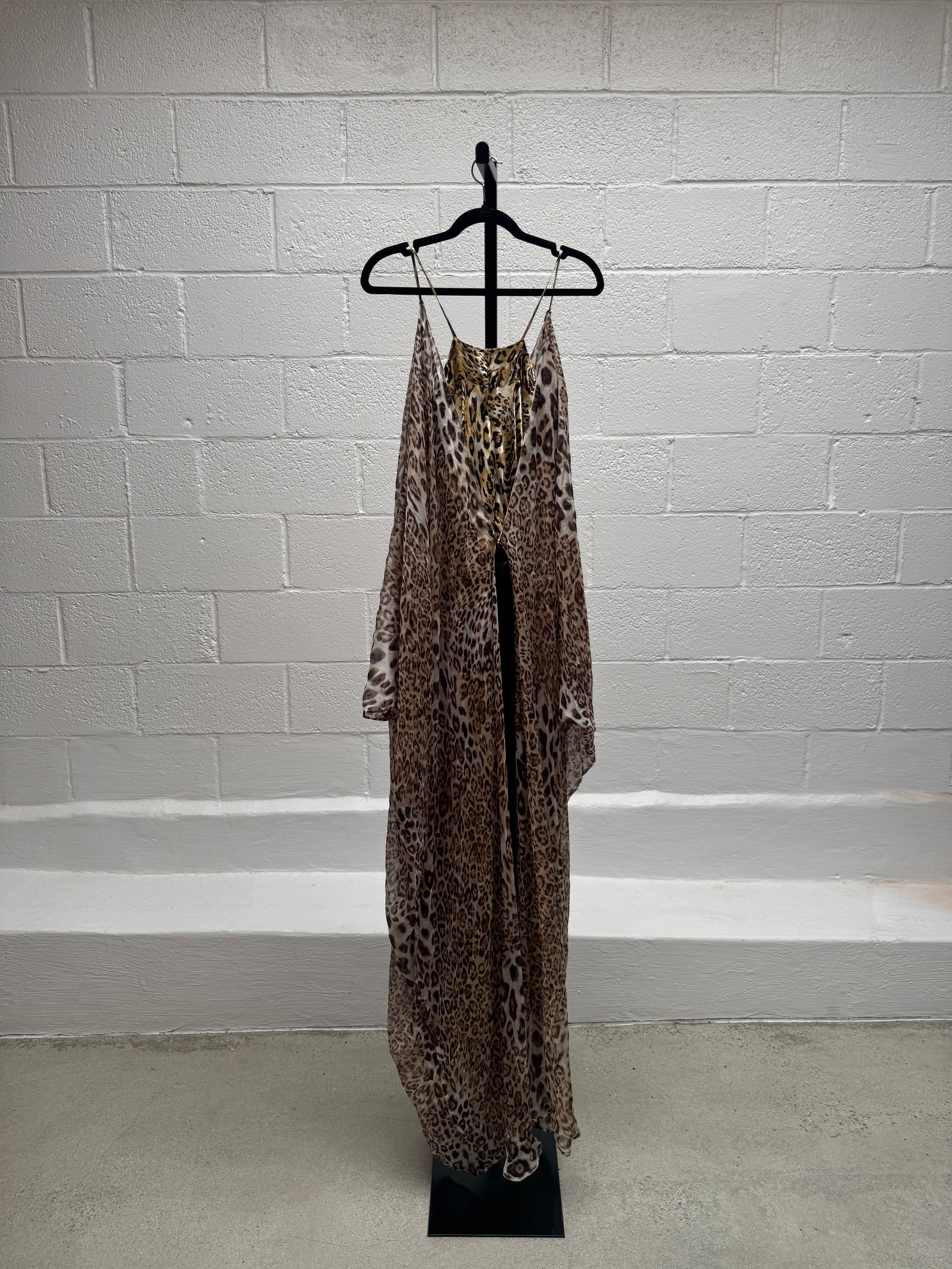 Leopard Print Silk Dress