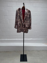 Floral Print Sequins Suit
