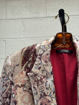 Floral Print Sequins Suit