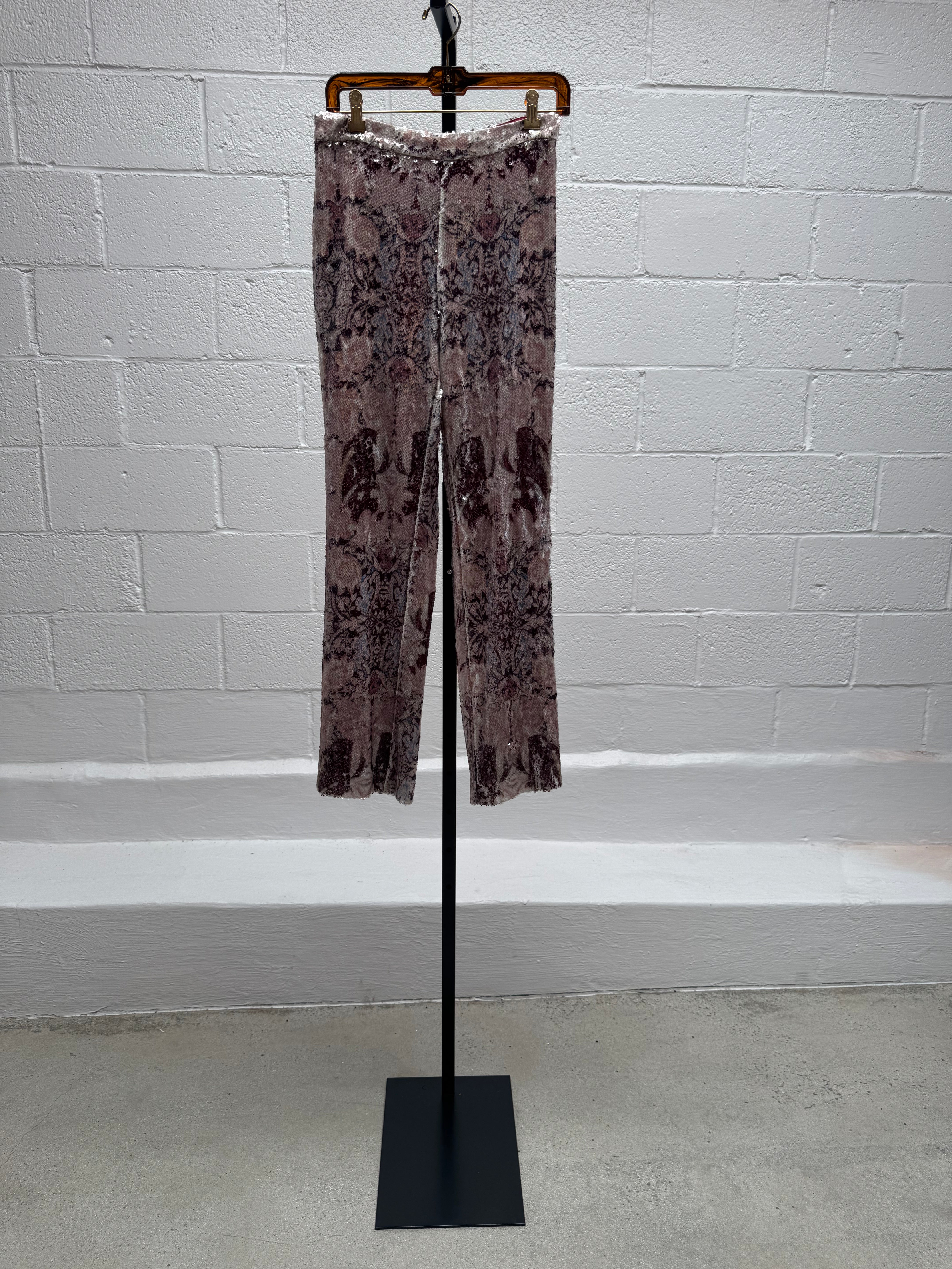 Floral Print Sequins Suit