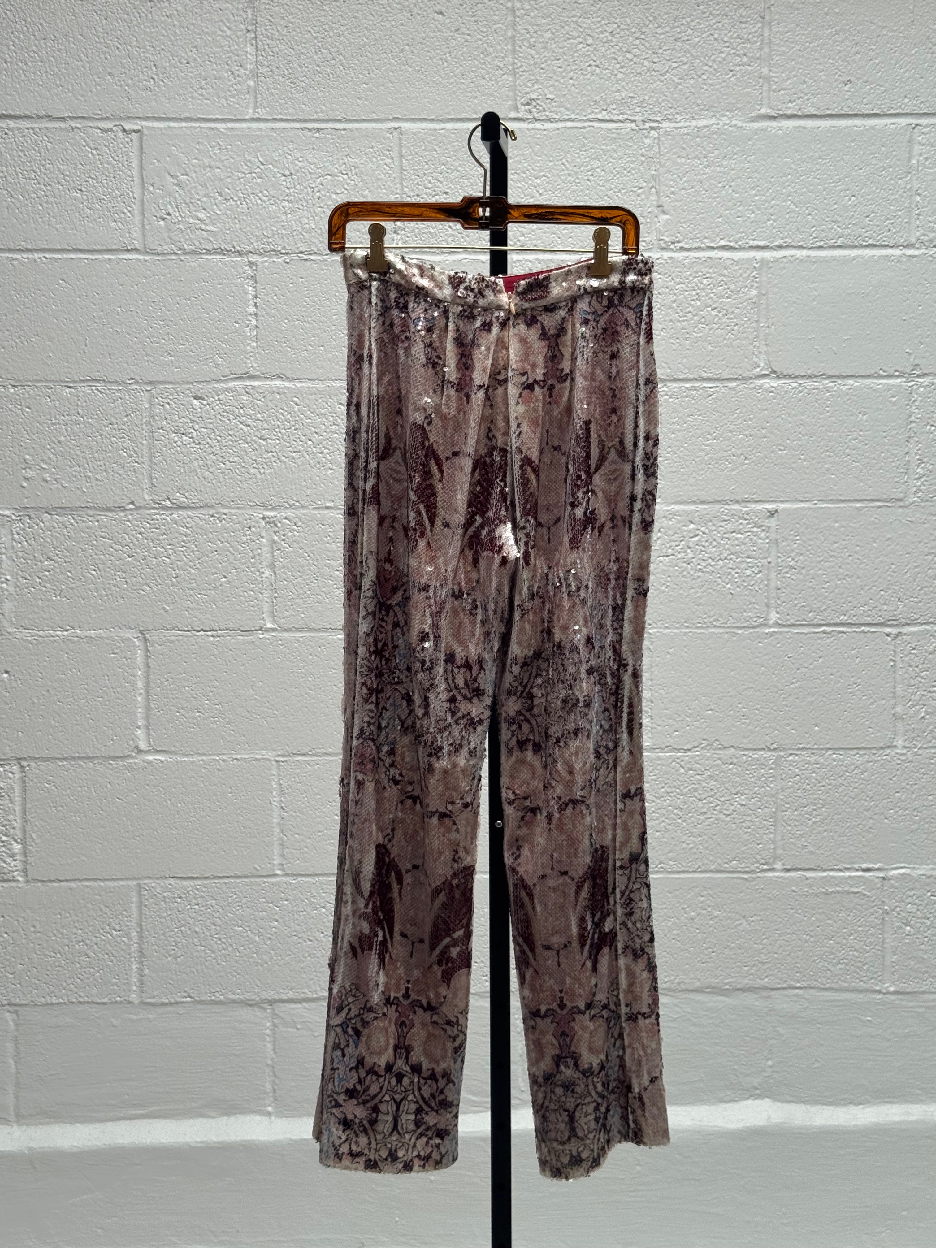 Floral Print Sequins Suit