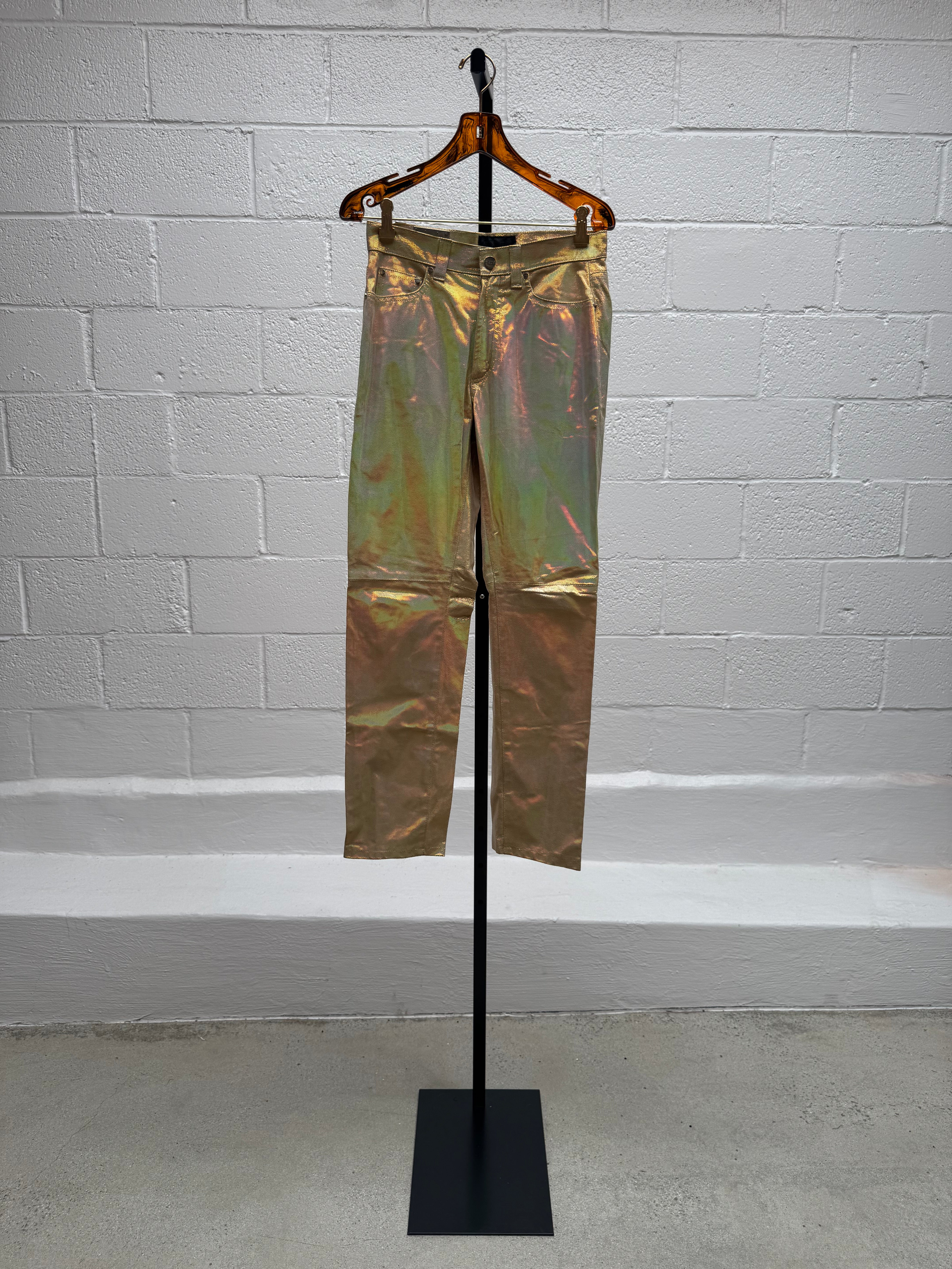 Metallic Gold Leather Suit