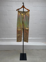Metallic Gold Leather Suit