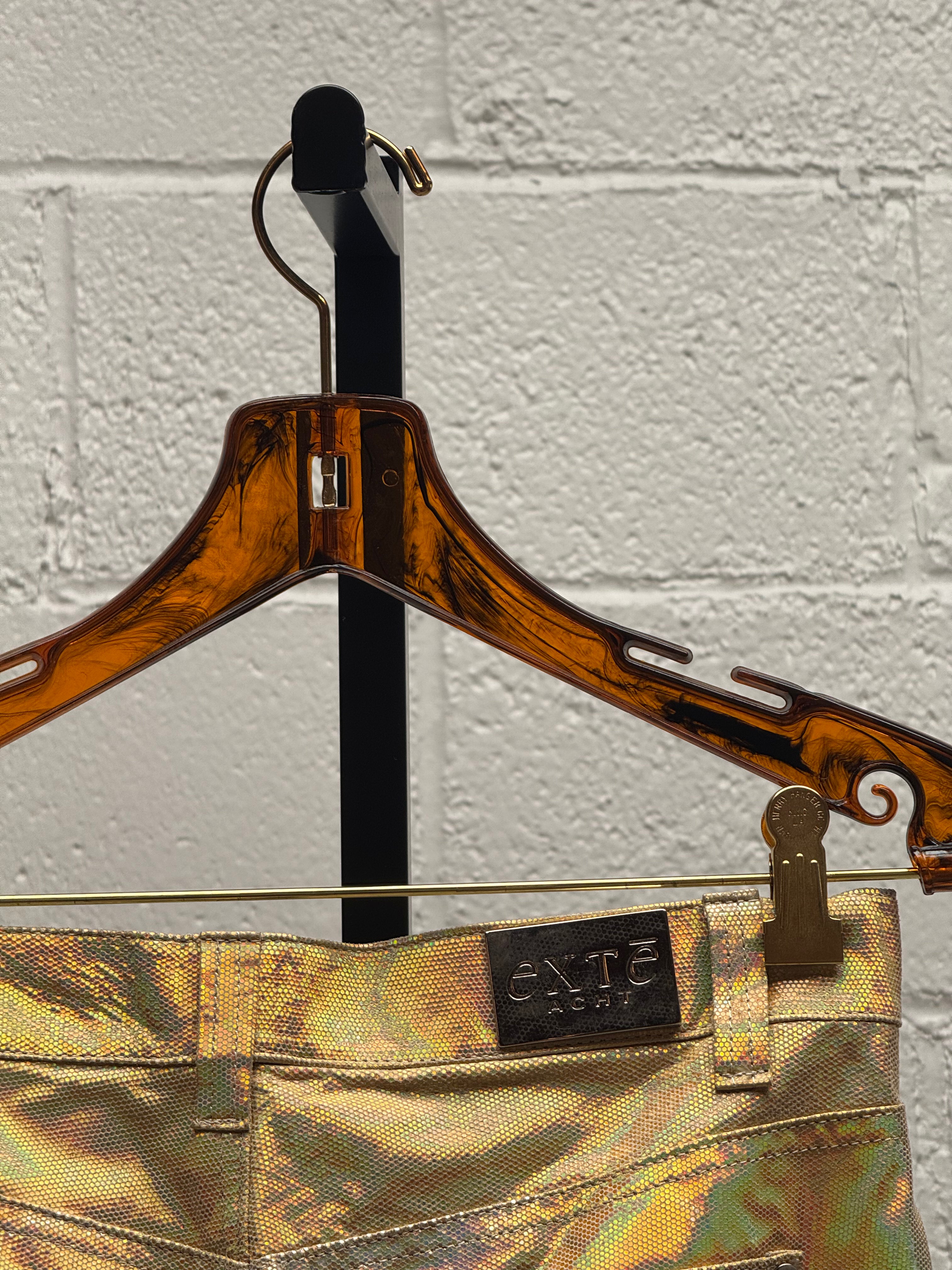 Metallic Gold Leather Suit