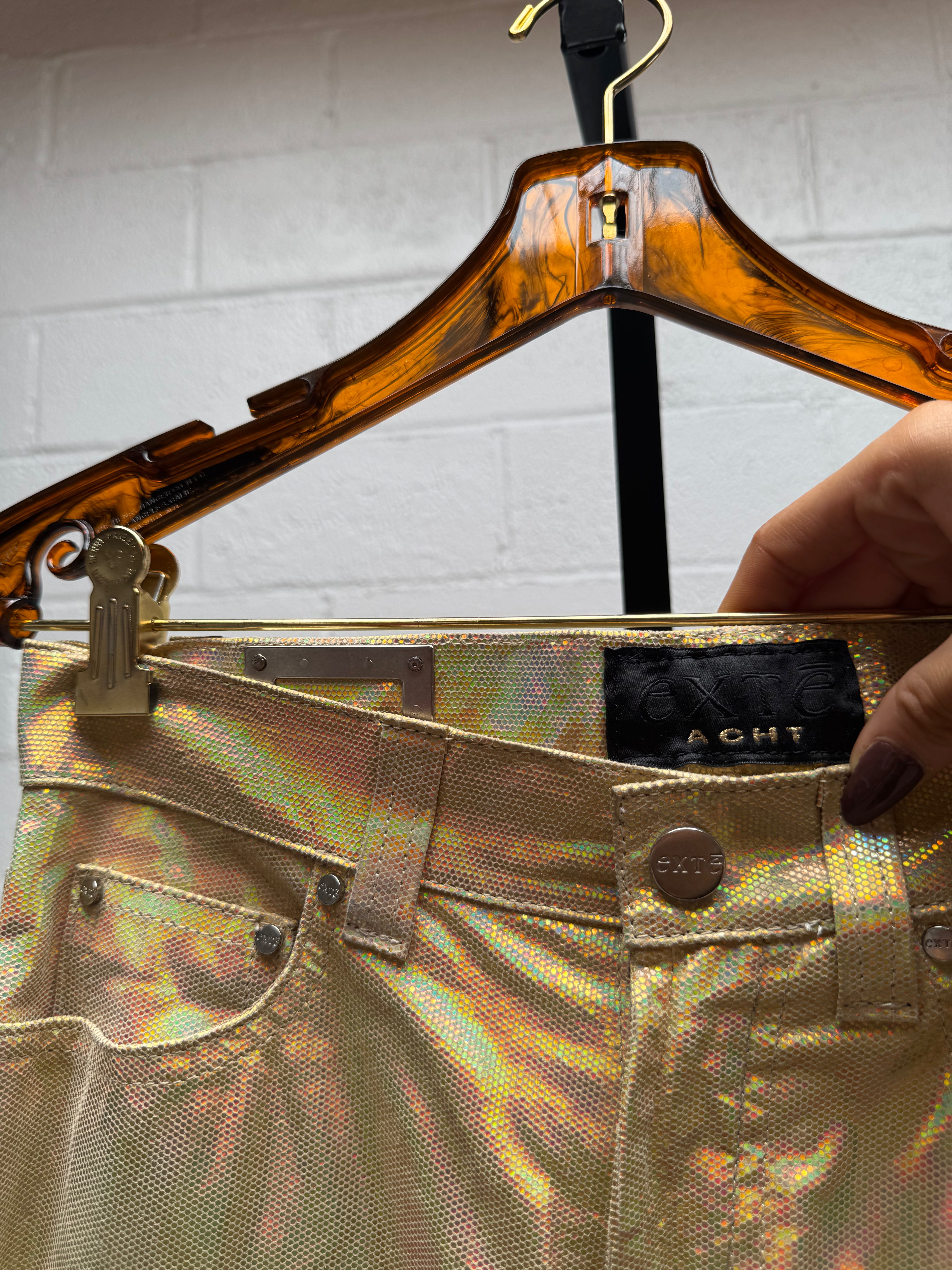 Metallic Gold Leather Suit