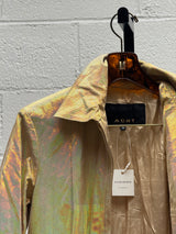Metallic Gold Leather Suit