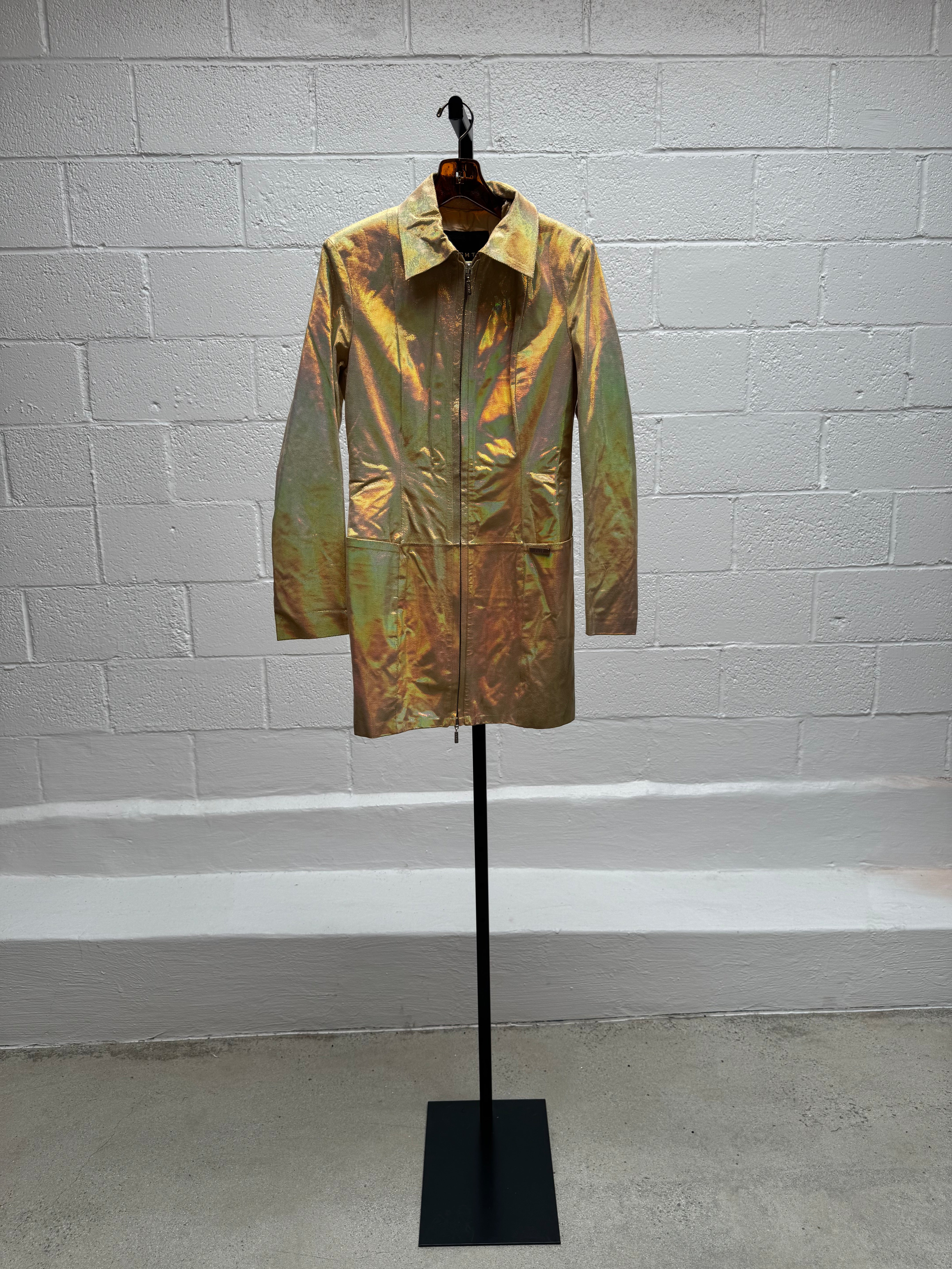 Metallic Gold Leather Suit
