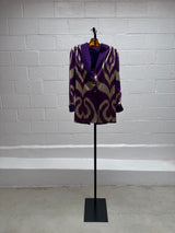 Purple and Gold Silk Suit Set