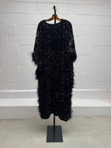 Black Sequin Kaftan