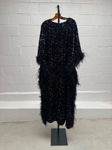 Black Sequin Kaftan