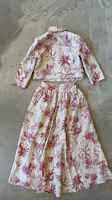 Eda Linen Jacket & Seina Midi Skirt Set