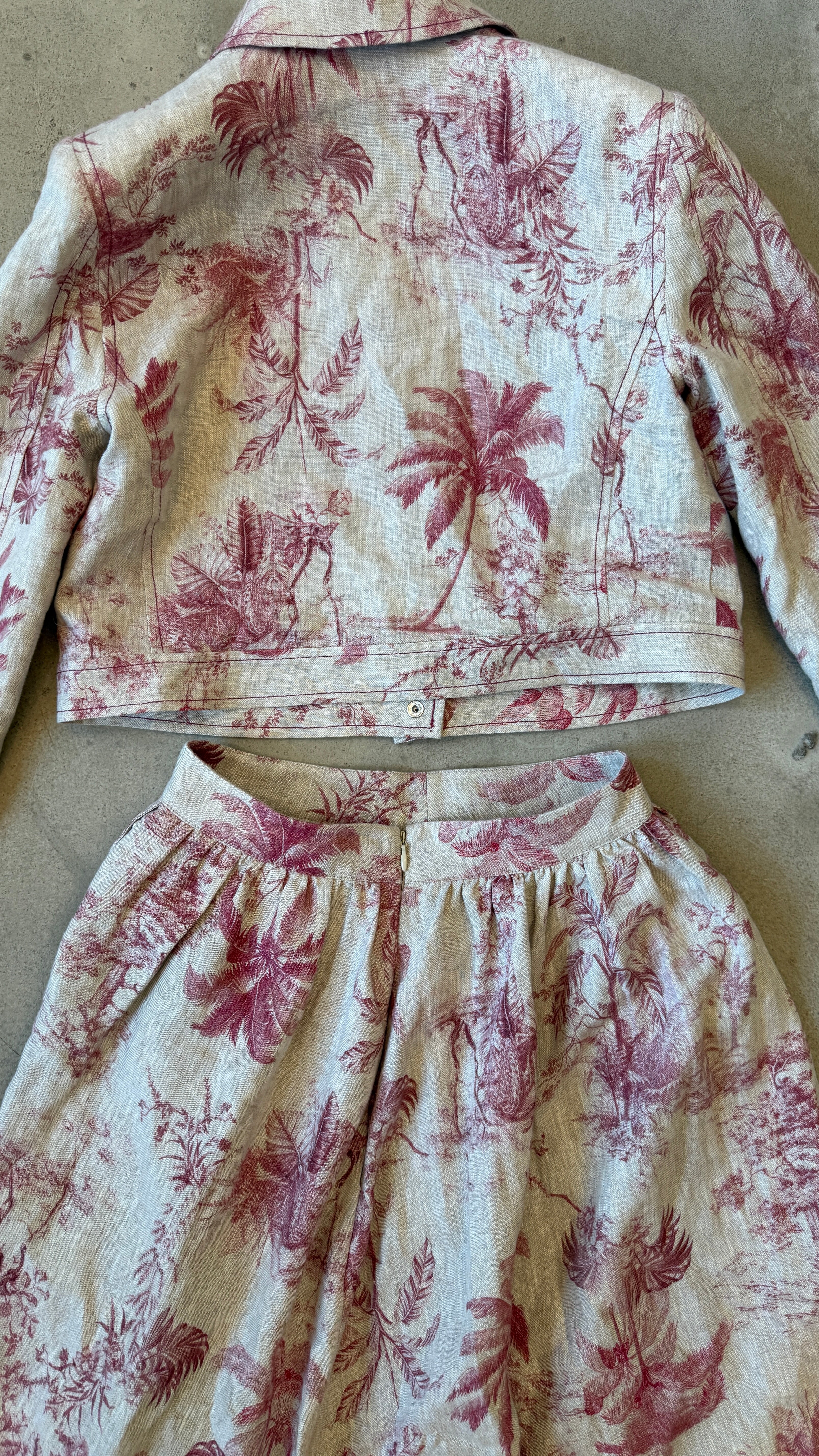 Eda Linen Jacket & Seina Midi Skirt Set