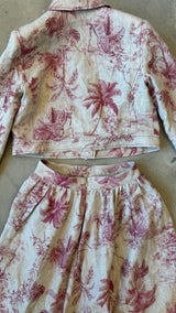 Eda Linen Jacket & Seina Midi Skirt Set