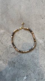 Tiger's Eye Beaded Choker Necklace