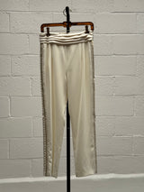 Pants with Side Pannel Bead and Crochet Details