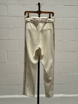 Pants with Side Pannel Bead and Crochet Details