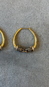 Gold Leopard Head Hoop Earrings