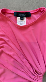 Pink Slit Maxi Dress