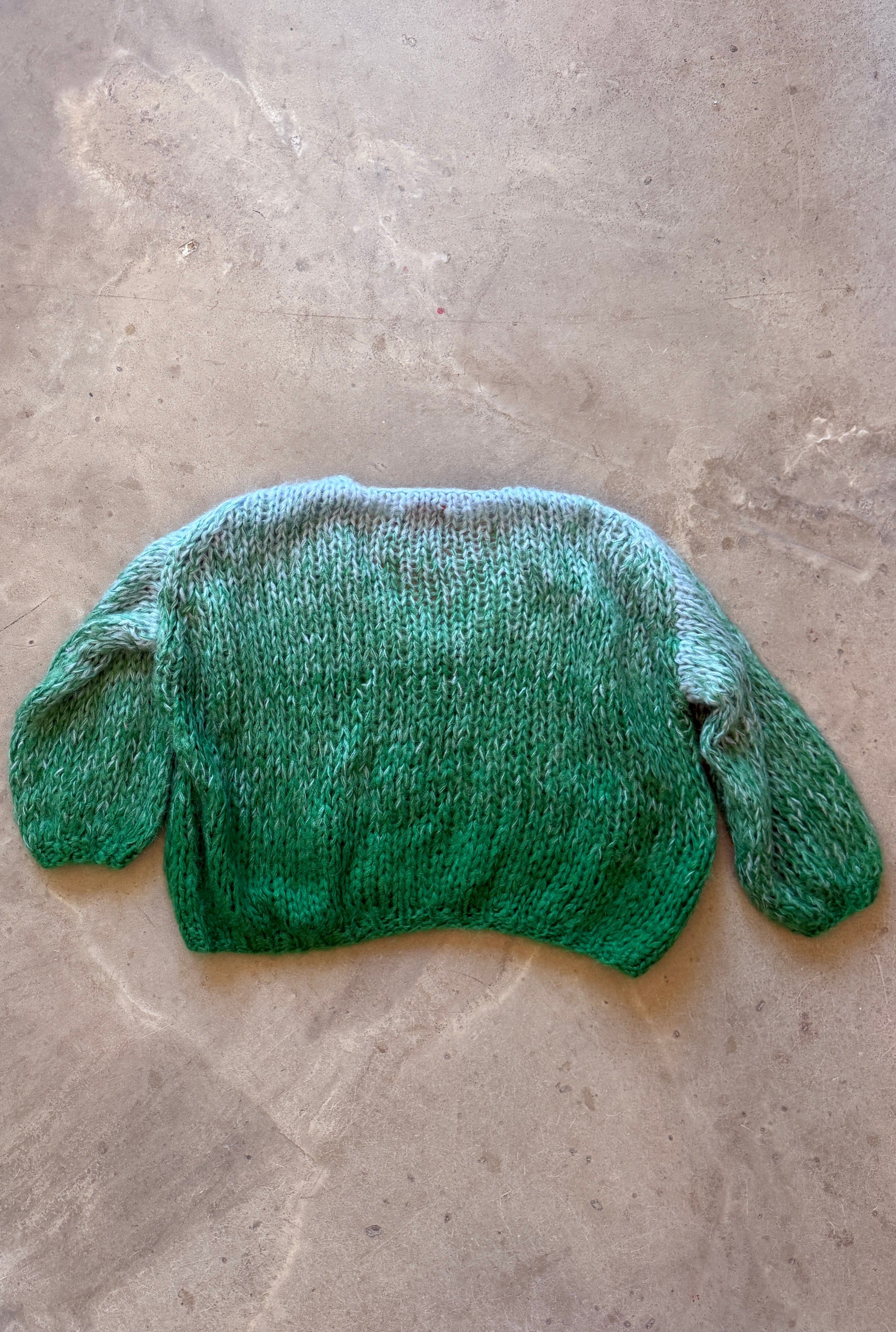Green Ombre Handmade Sweater
