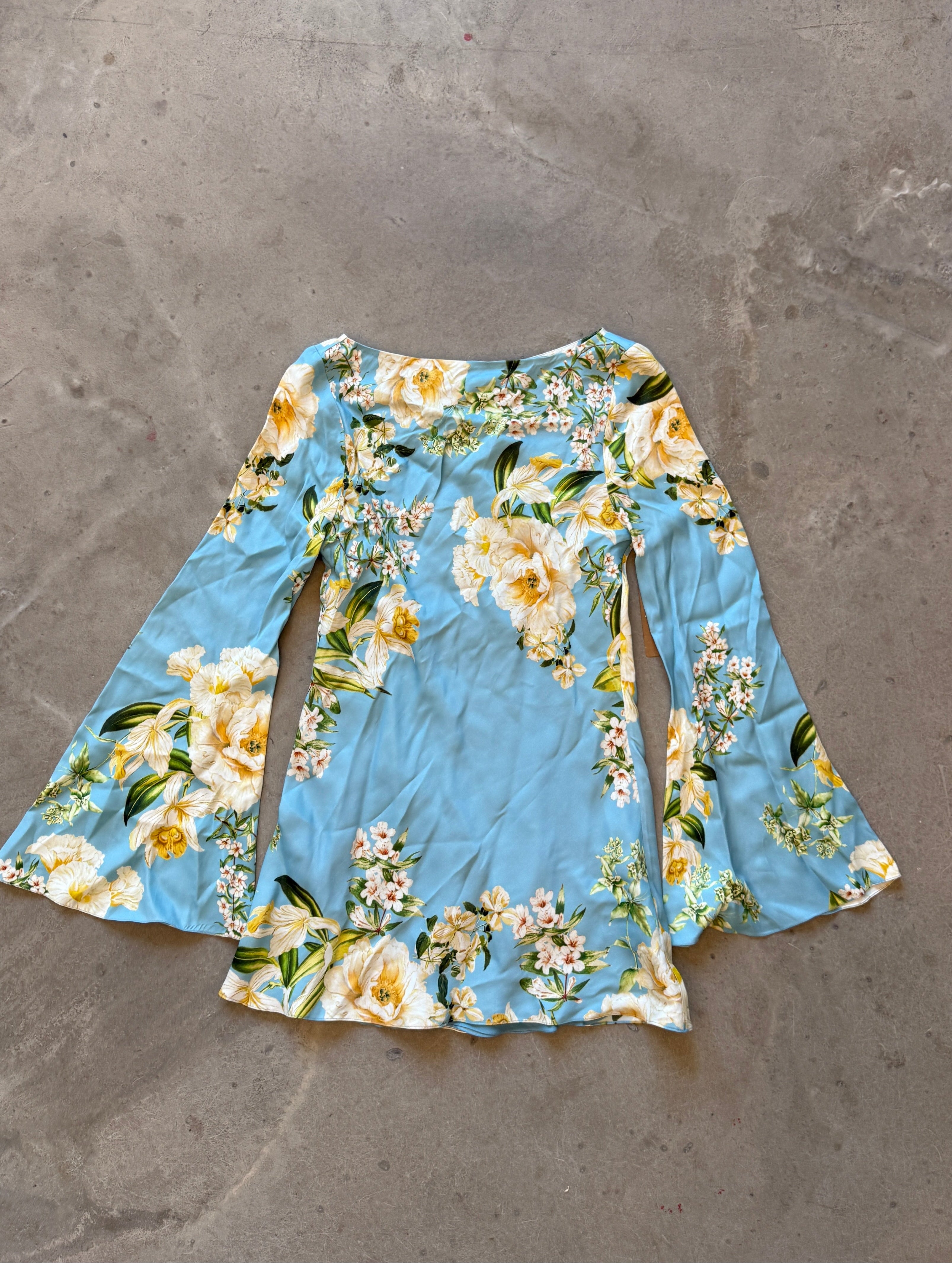 Floral Blue Mini Dress