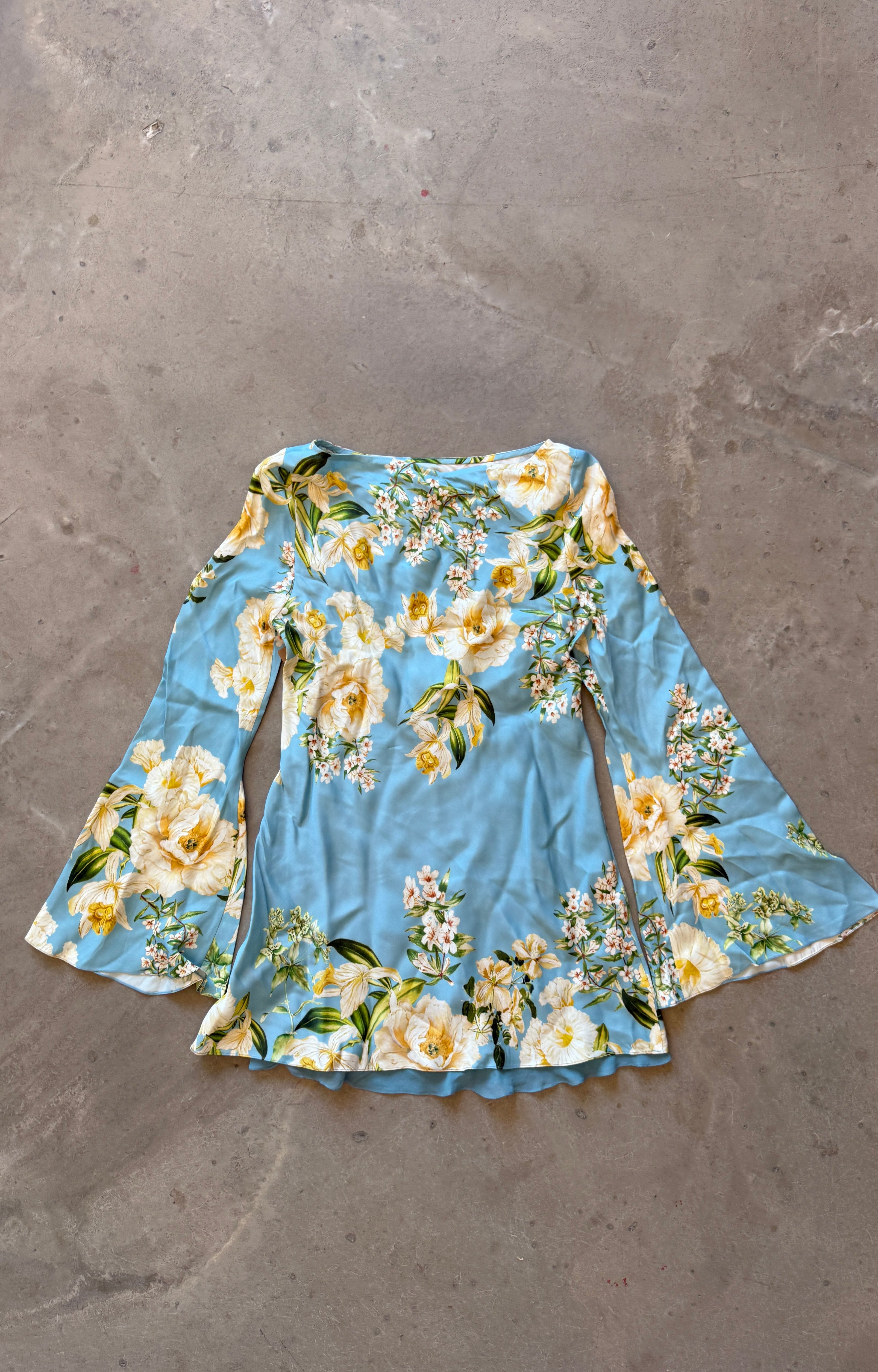 Floral Blue Mini Dress