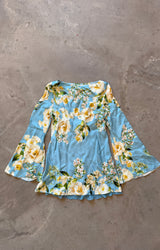 Floral Blue Mini Dress