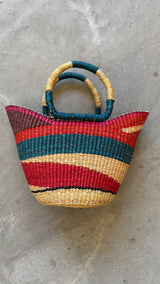 Multicolored Small Woven Bag