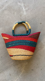 Multicolored Small Woven Bag