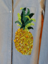 Denim Shirt with Pineapple