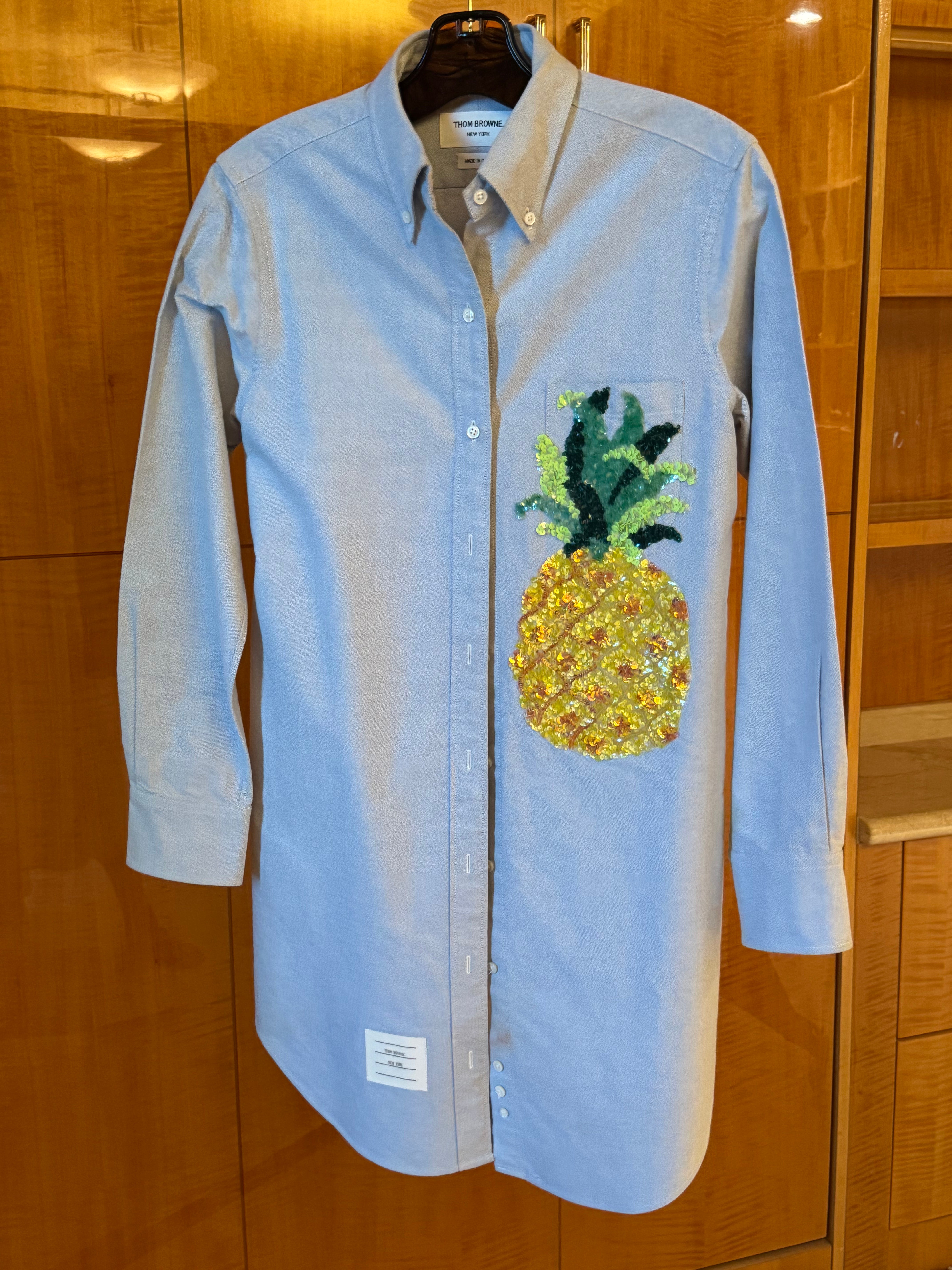 Denim Shirt with Pineapple