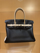 Birkin 30 Bleu Nuit and Craie Togo Silver Hardware