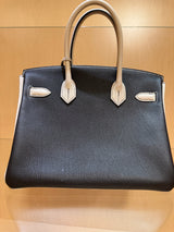 Birkin 30 Bleu Nuit and Craie Togo Silver Hardware