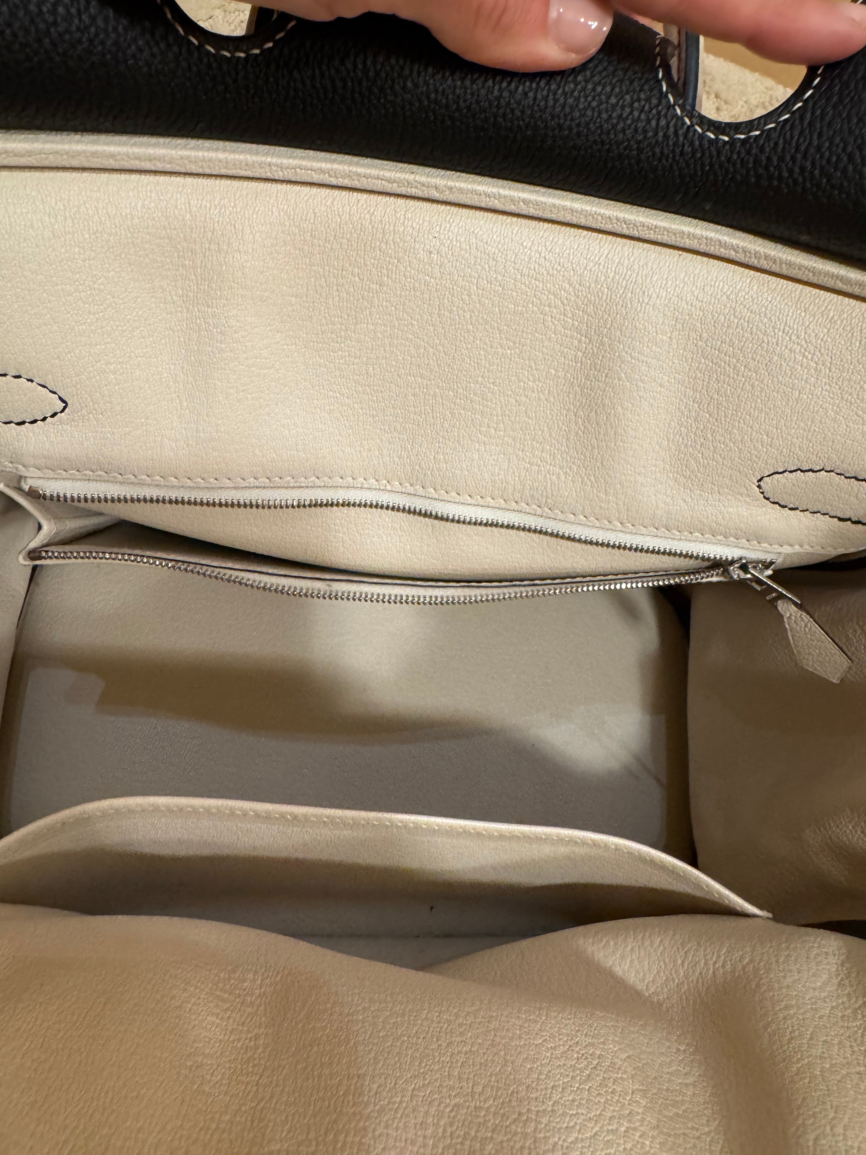 Birkin 30 Bleu Nuit and Craie Togo Silver Hardware